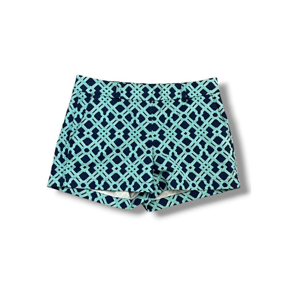 NWT! Vineyard Vines Navy Green Lattice Print Shorts Size 6